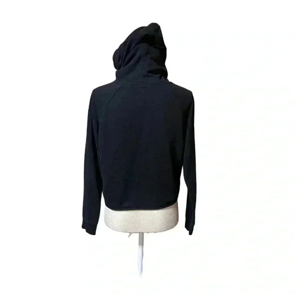 NBA San Antonio Spurs Basketball Black Cropped Hoodie Juniors size Large - Picture 2 of 12